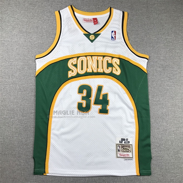 Maglia
 Ray Allen NO 34 Seattle SuperSonics Mitchell & Ness 2006-07 Bianco
